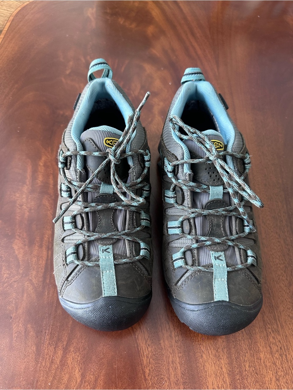 KEEN Women's Targhee II hiking shoes size 8.5 olive/blue - Picture 4 of 8